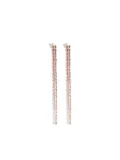 Izabel Display Tennis square-stone earrings - Silver