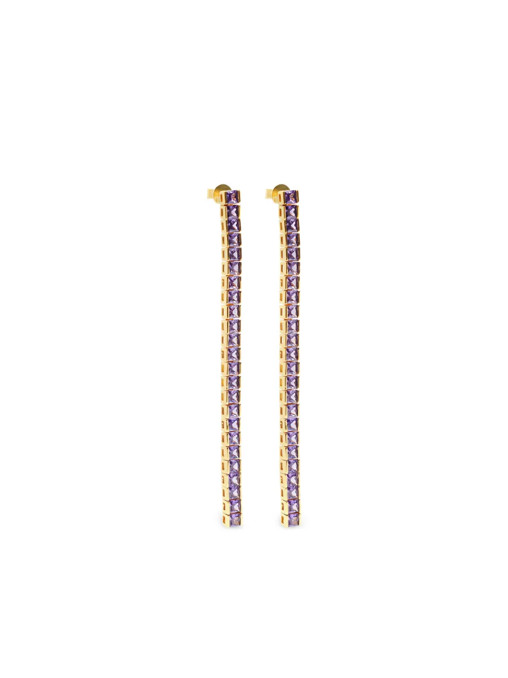 Izabel Display Tennis square-cut earrings | Gold | Image 1