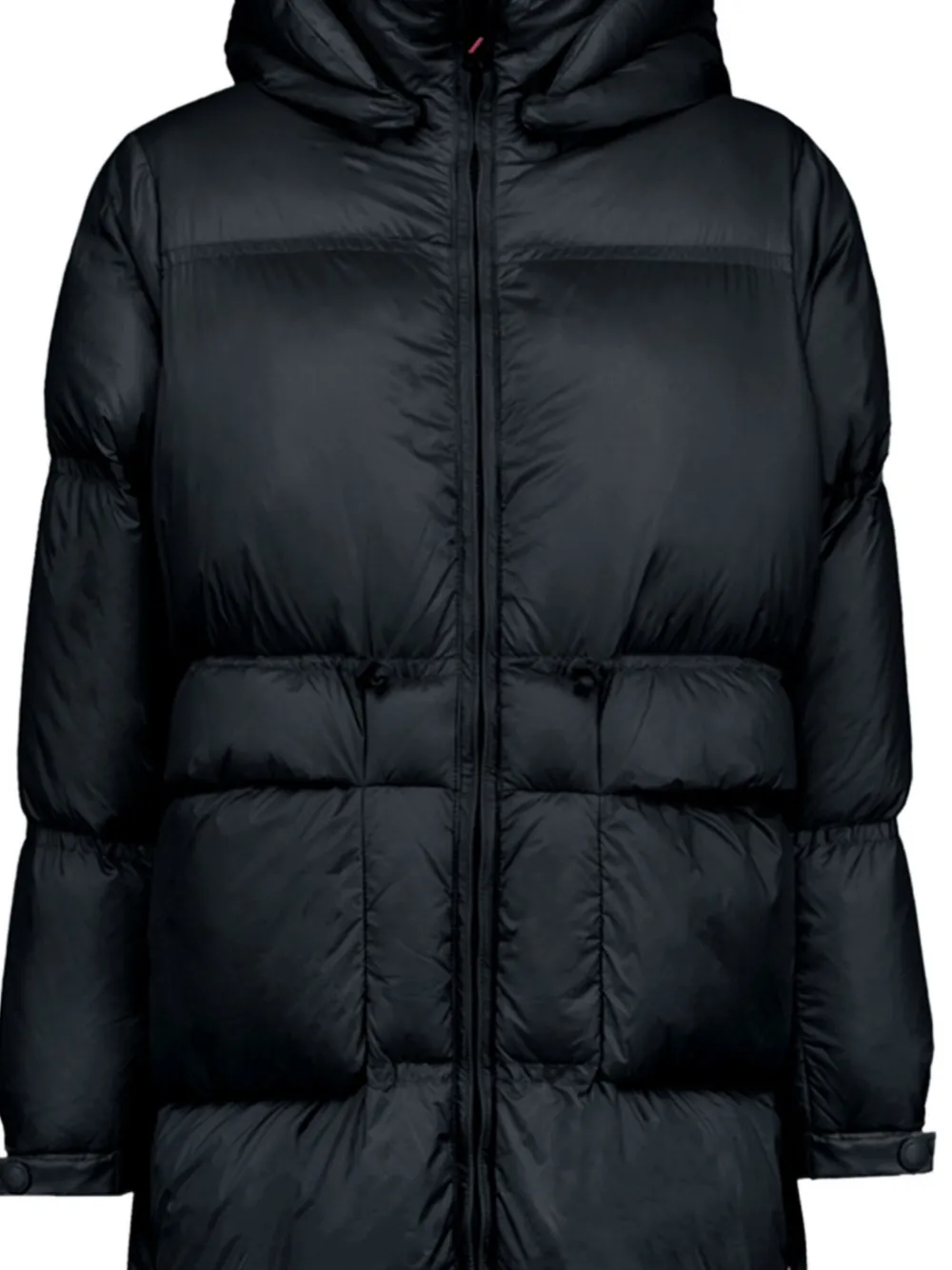 AFTER LABEL hooded quilted puffer coat - Zwart