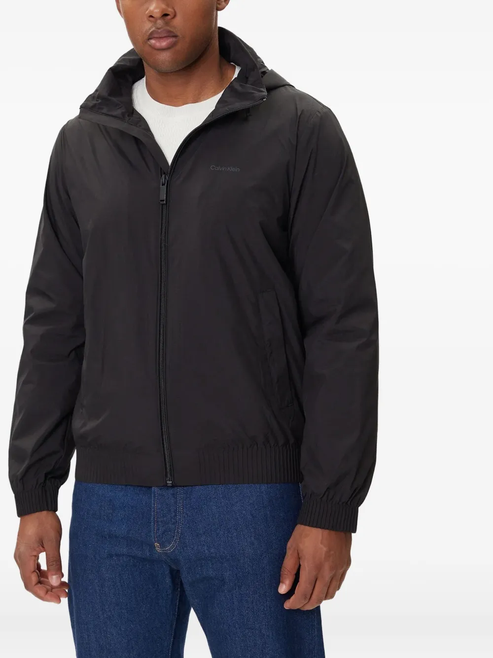 Calvin Klein フーデッド ジャケット - ブラック Calvin Klein フーデッド ジャケット - ブラック