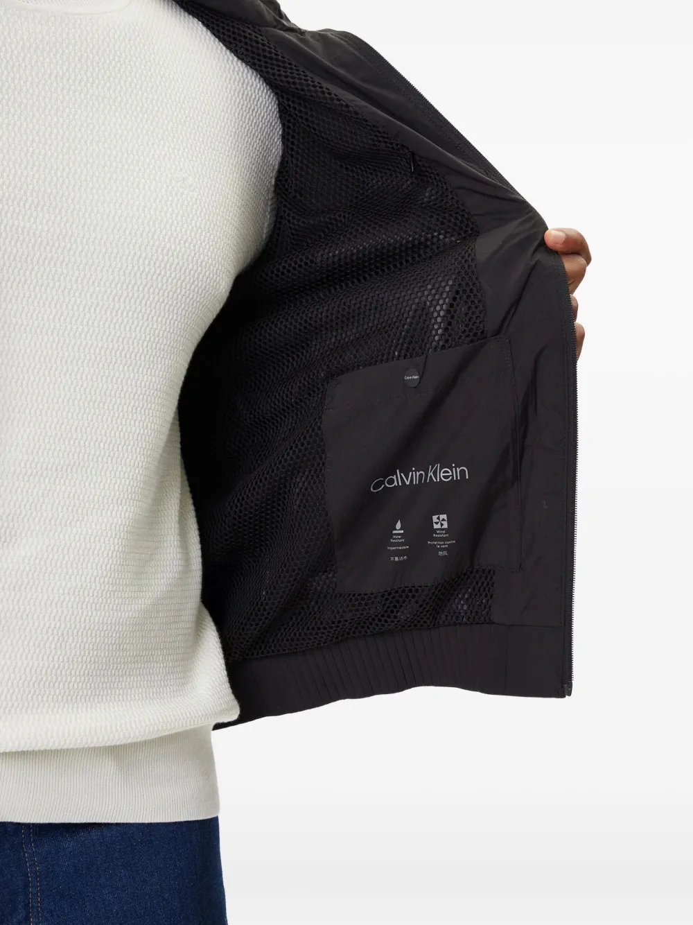 Calvin Klein Jack met capuchon Zwart