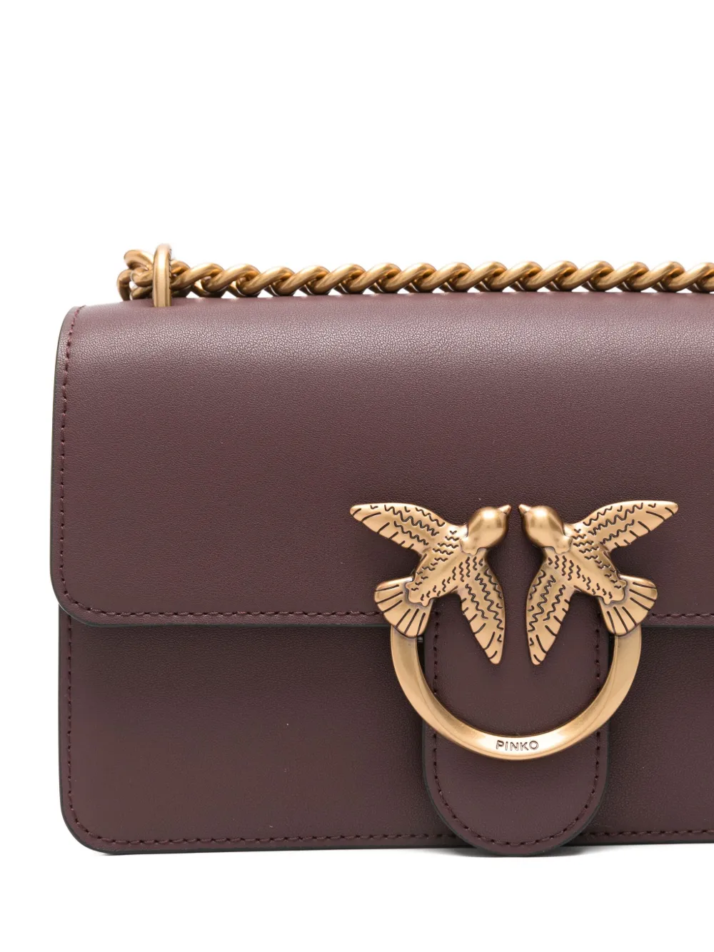 PINKO Classic Love boekentas met kettingband Rood