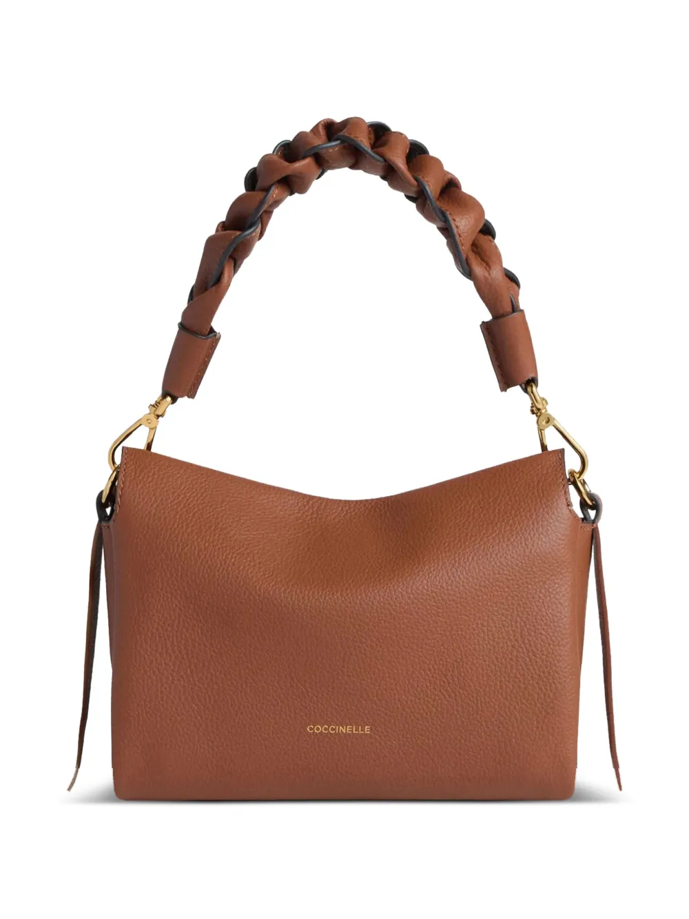 Coccinelle small Boheme braided-handle leather shoulder bag - ブラウン Coccinelle small Boheme braided-handle leather shoulder bag - ブラウン