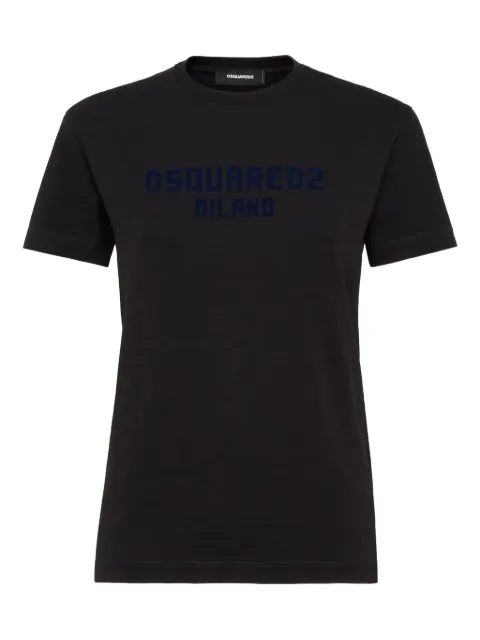 DSQUARED2 playera de algodón con logo estampado