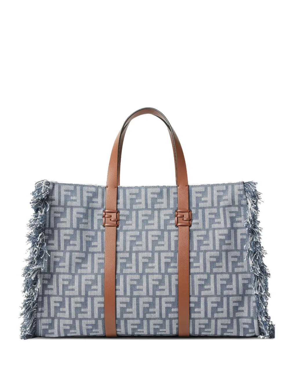 FENDI サマー モノグラム ハンドバッグ - ブルー FENDI サマー モノグラム ハンドバッグ - ブルー