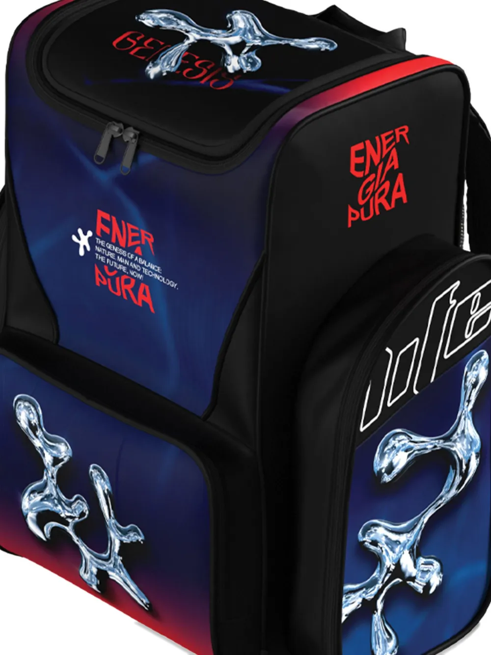 Energia Pura Liquid-print Double-zip Backpack In Black
