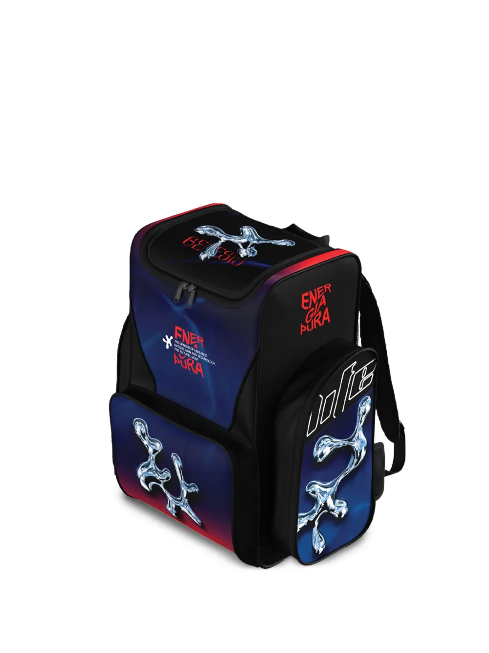 ENERGIA PURA liquid-print double-zip backpack | Black | Image 1