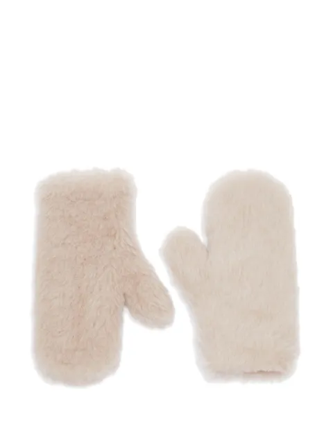 Max Mara faux-fur mittens