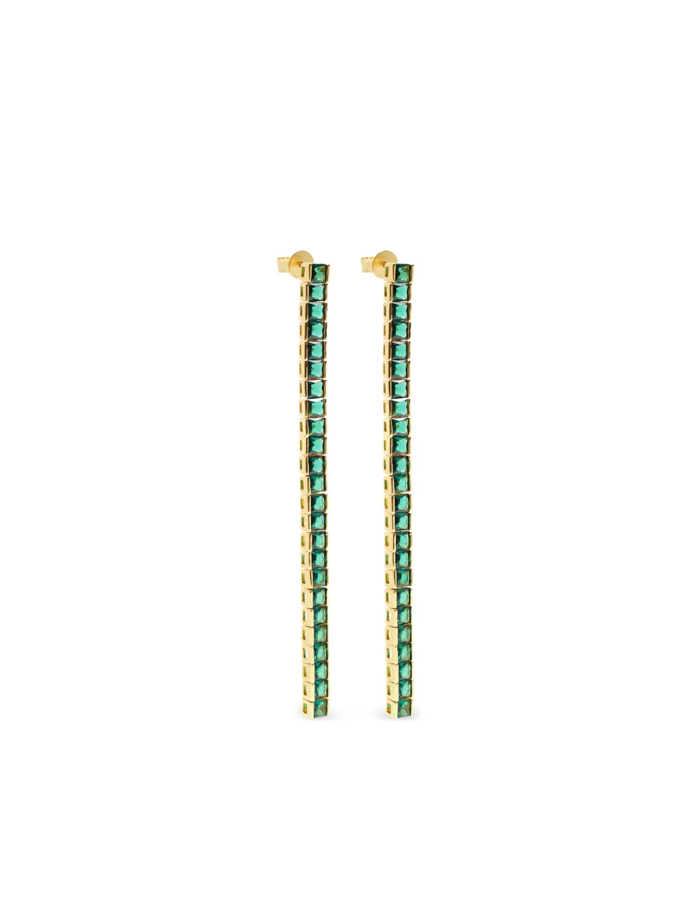 Izabel Display Square Tennis earrings | Gold | Image 1