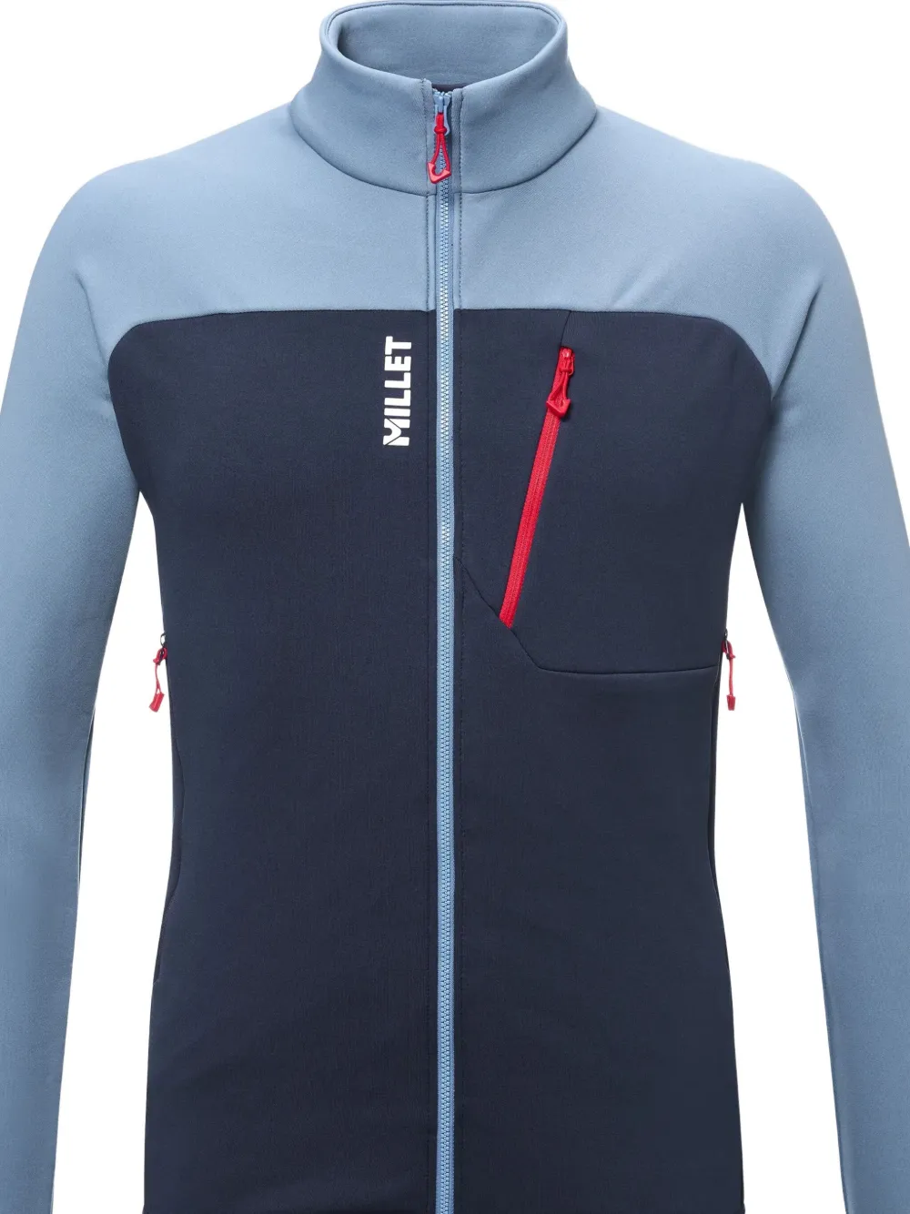 Pascal Millet Two-tone Zip-up Jacket In Blue