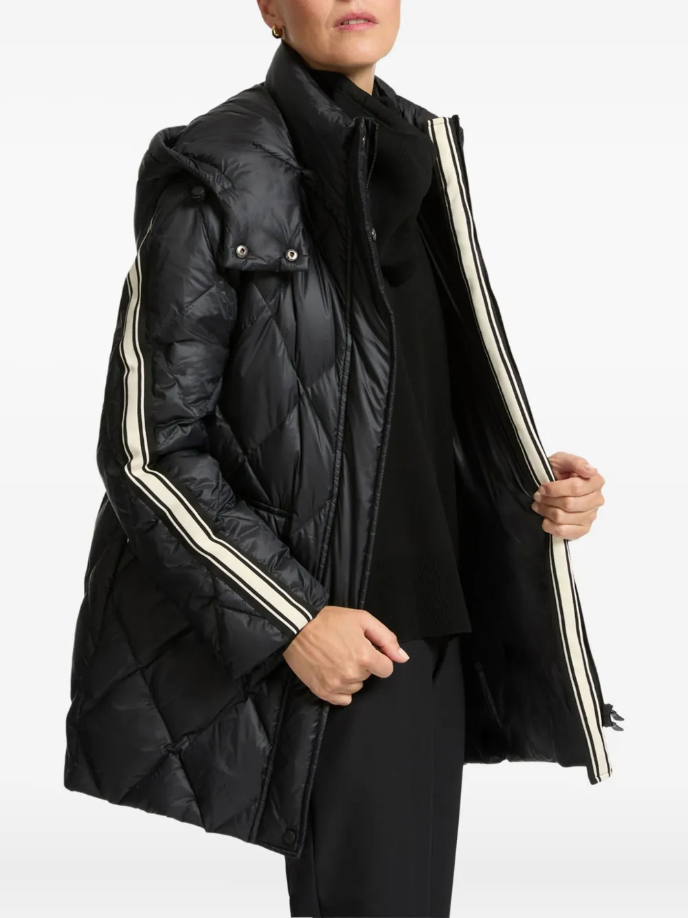 ELENA MIRO` quilted stripe-detail jacket | Down Jackets | Image 2