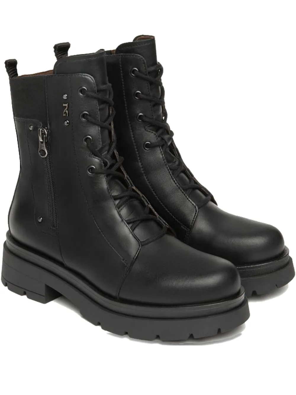 NERO GIARDINI lace-up zip-detail boots Black