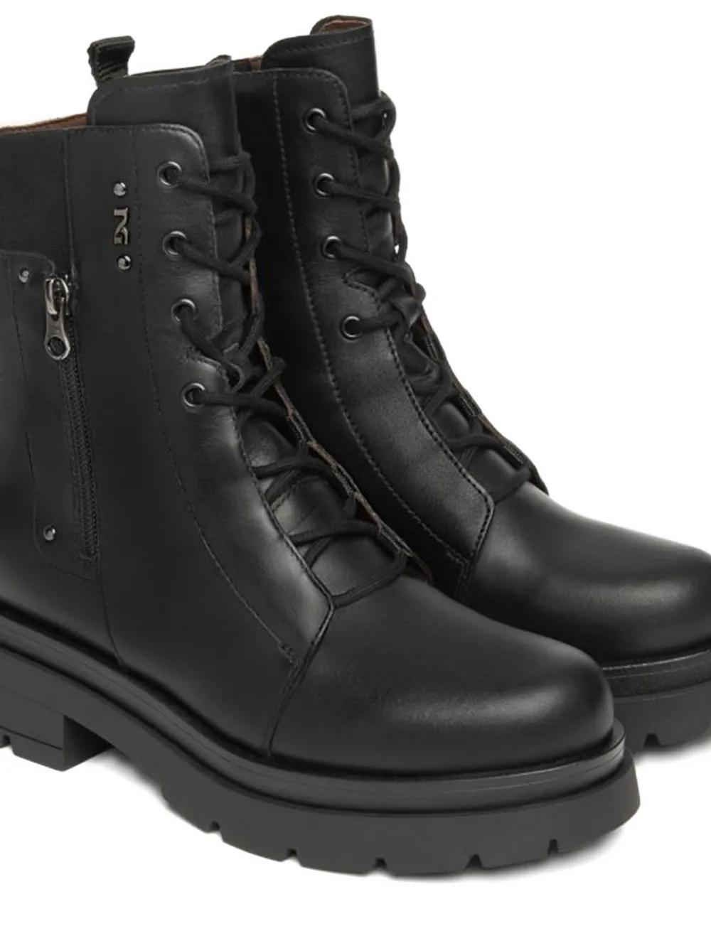 NERO GIARDINI lace-up zip-detail boots Black