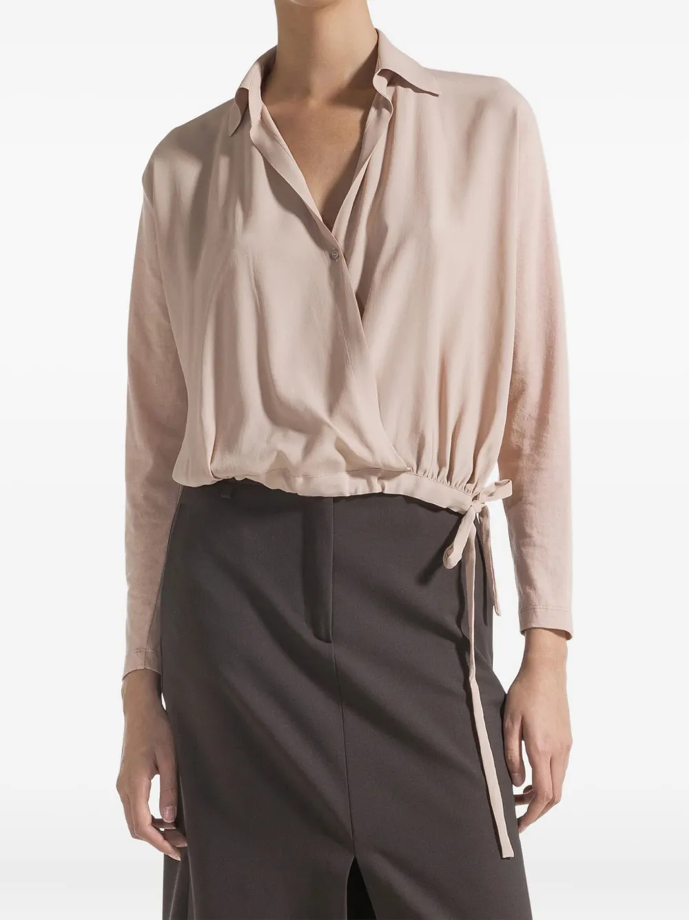 Seventy drawstring-hem blouse - Beige