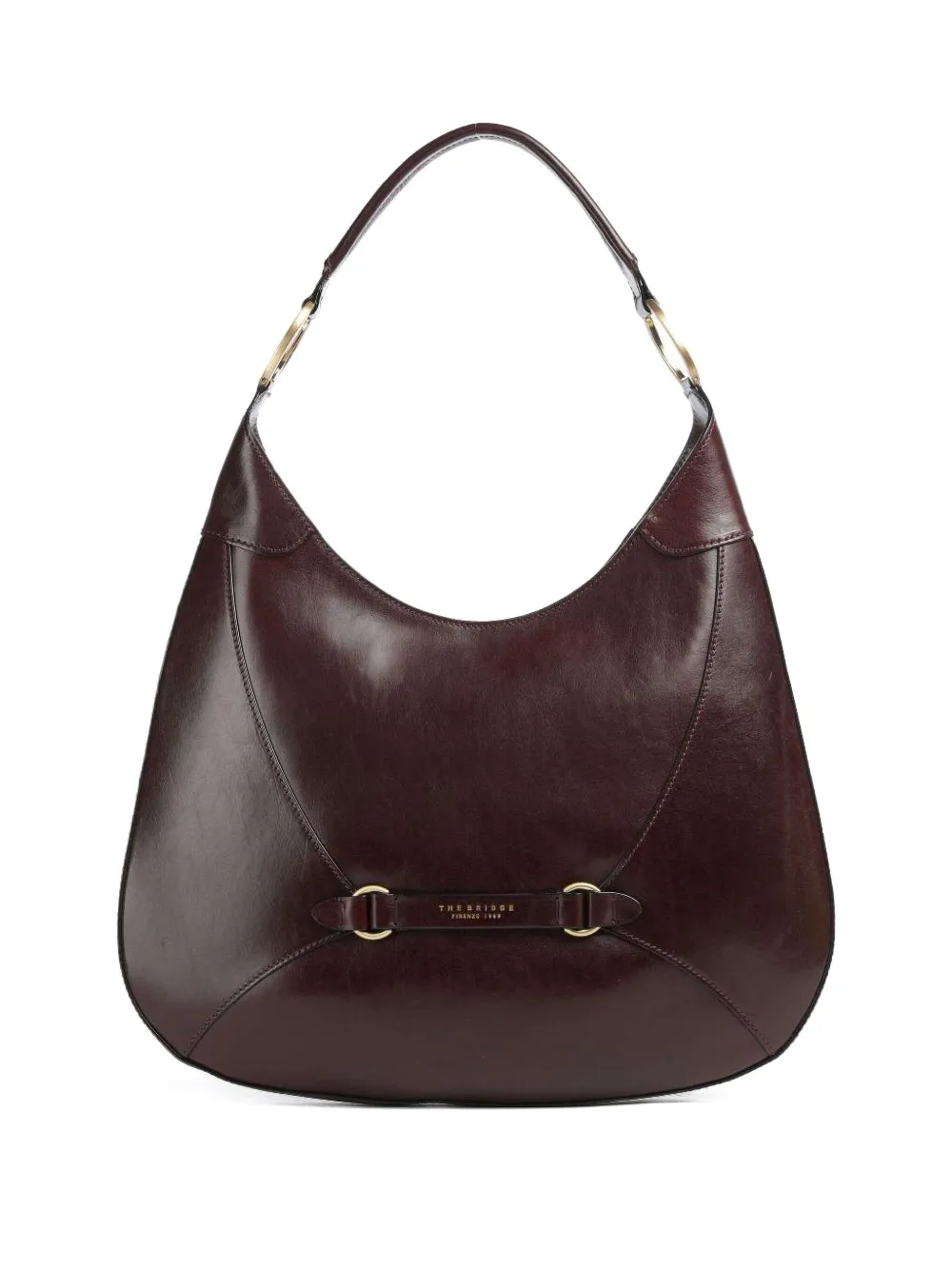 The Bridge Large Isabella Ring-detail Shoulder Bag In Blue