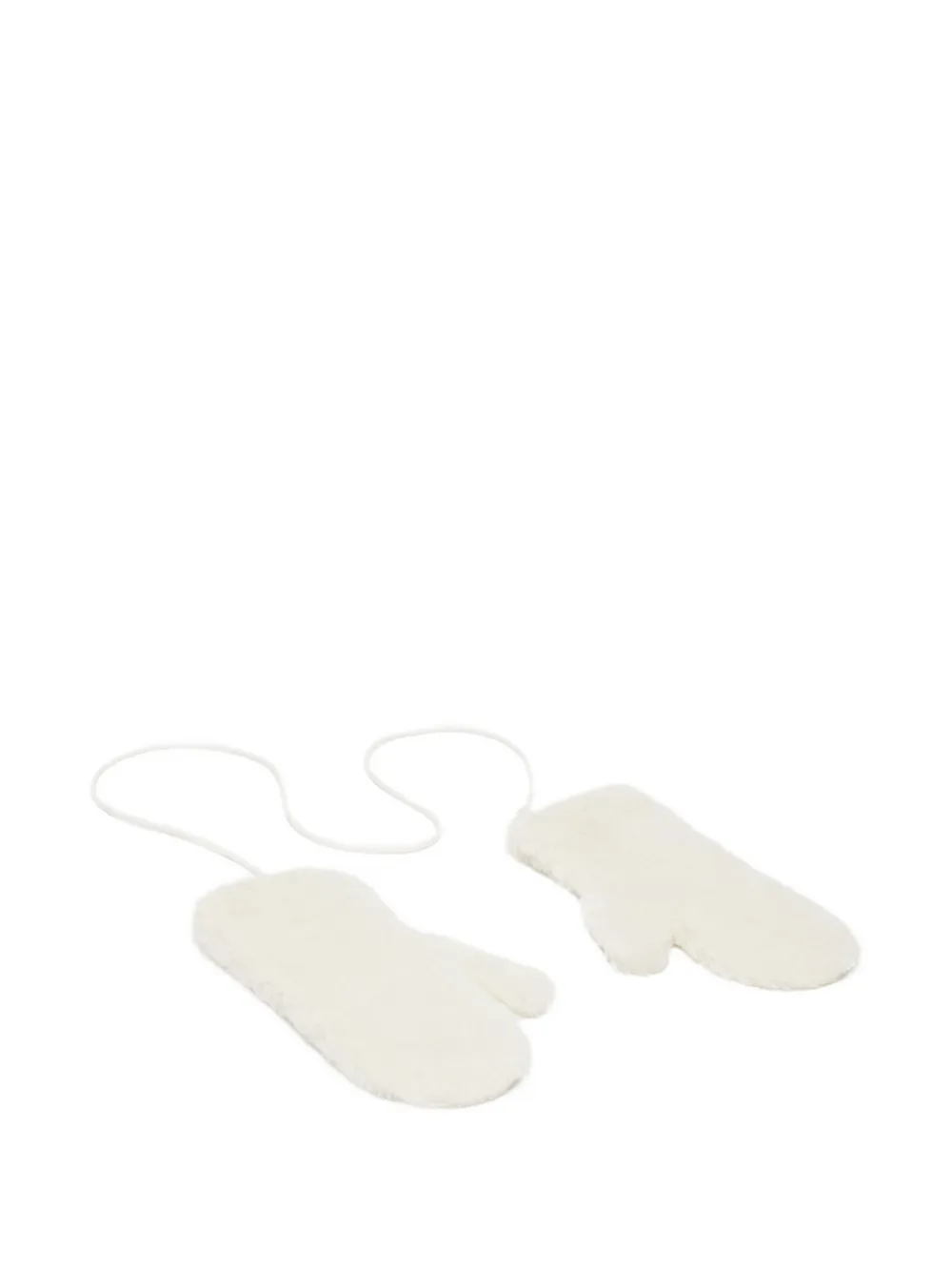 Max Mara faux-fur mittens - Wit