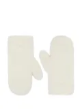 Max Mara faux-fur mittens - White