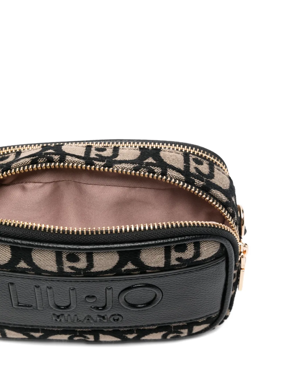 Liu •jo Small Logo-plaque Bag In Black