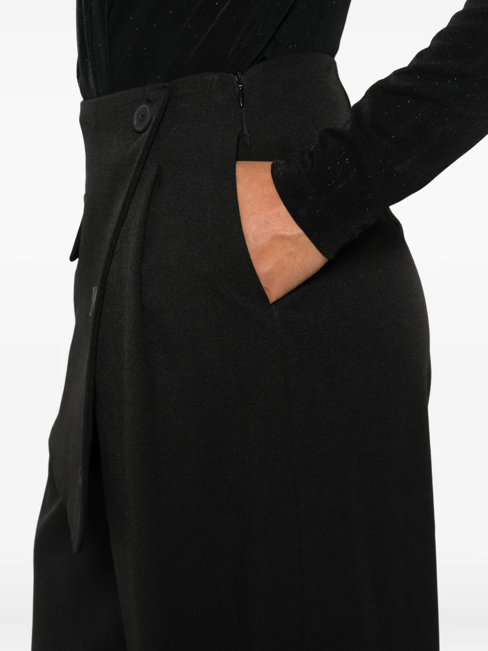 Eleh Button-embellishment Trousers In Black