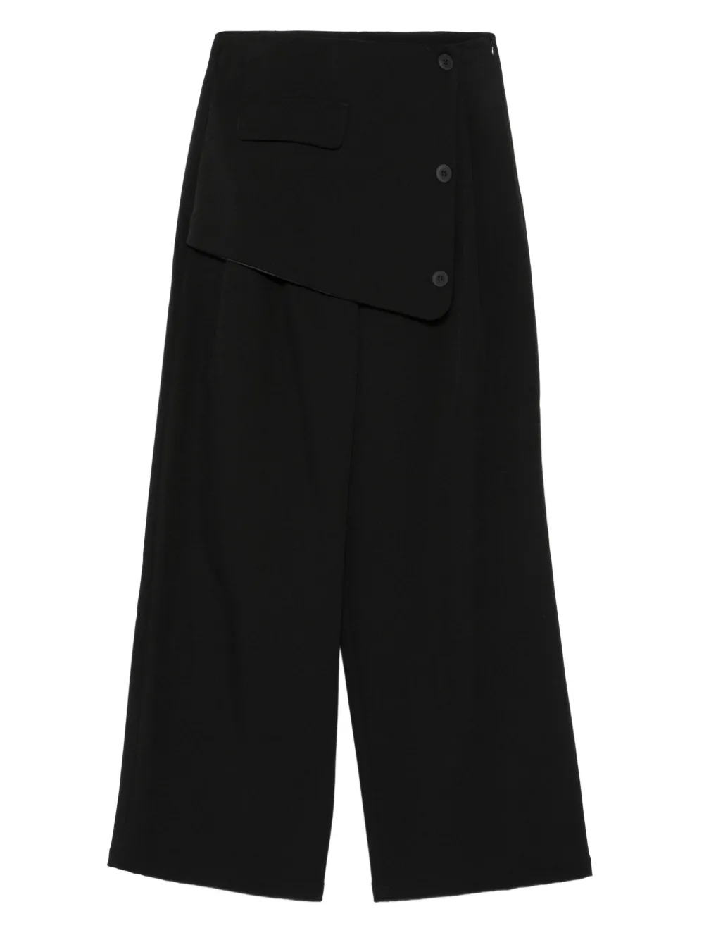 Eleh Button-embellishment Trousers In Black