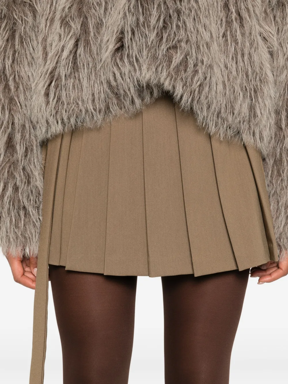 Eleh Plooirok met ceintuur Groen