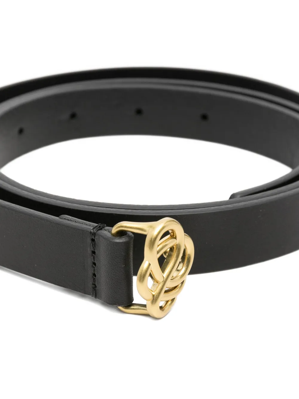 By Malene Birger Ouma buckled leather belt - Zwart