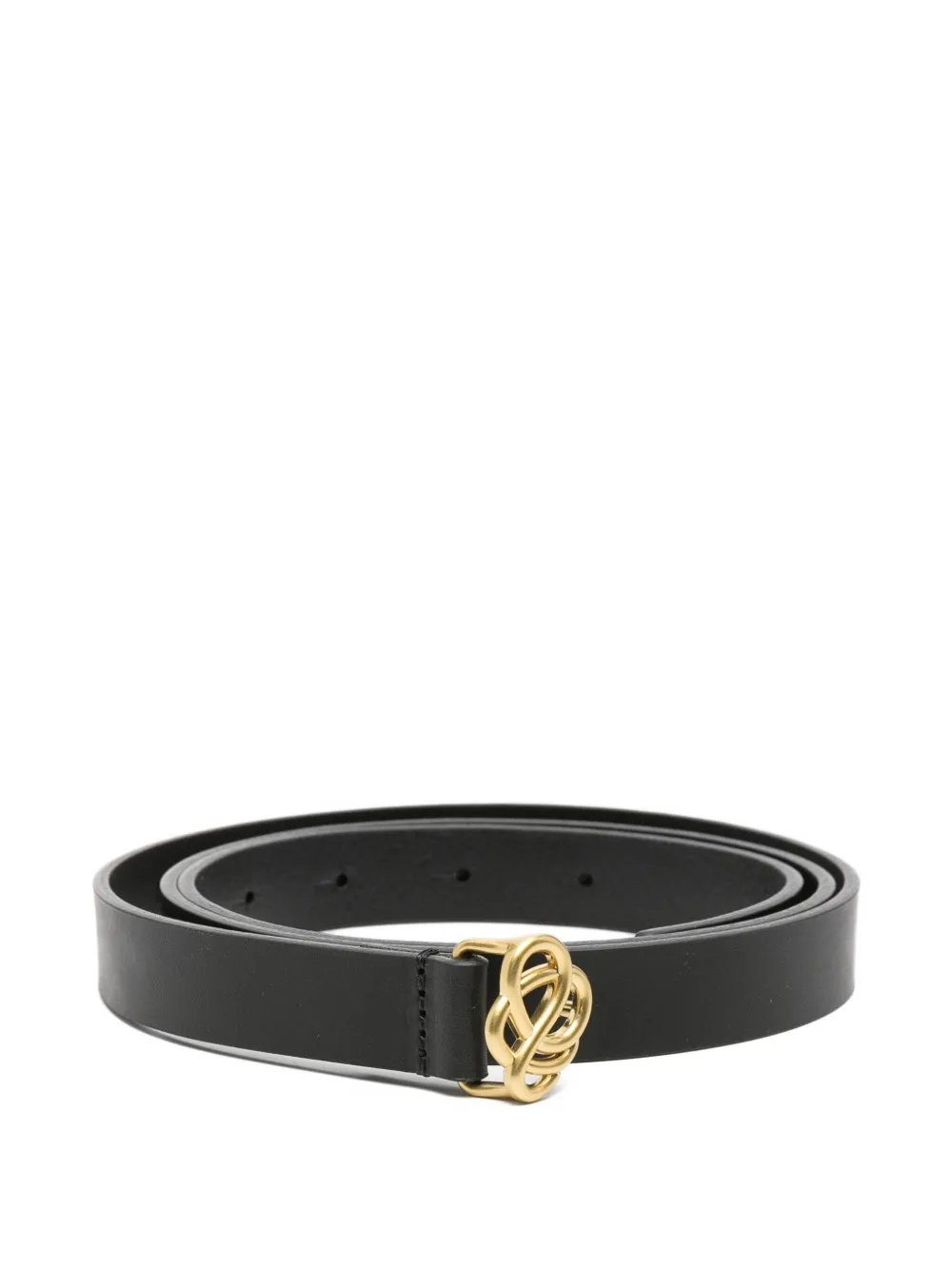 By Malene Birger Ouma Buckled Leather Belt In Black