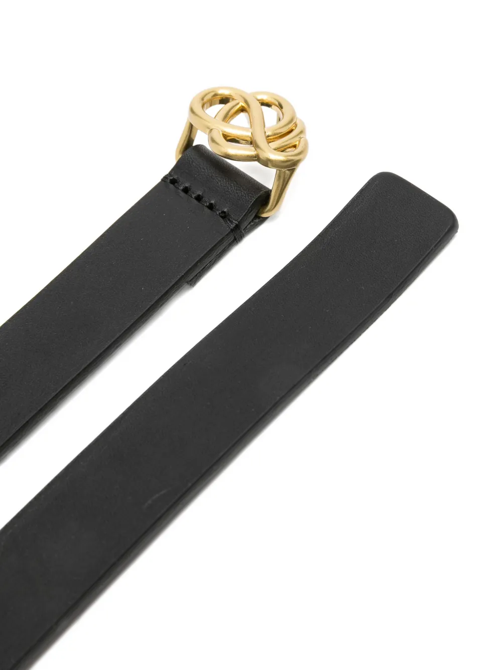 By Malene Birger Ouma Buckled Leather Belt In Black