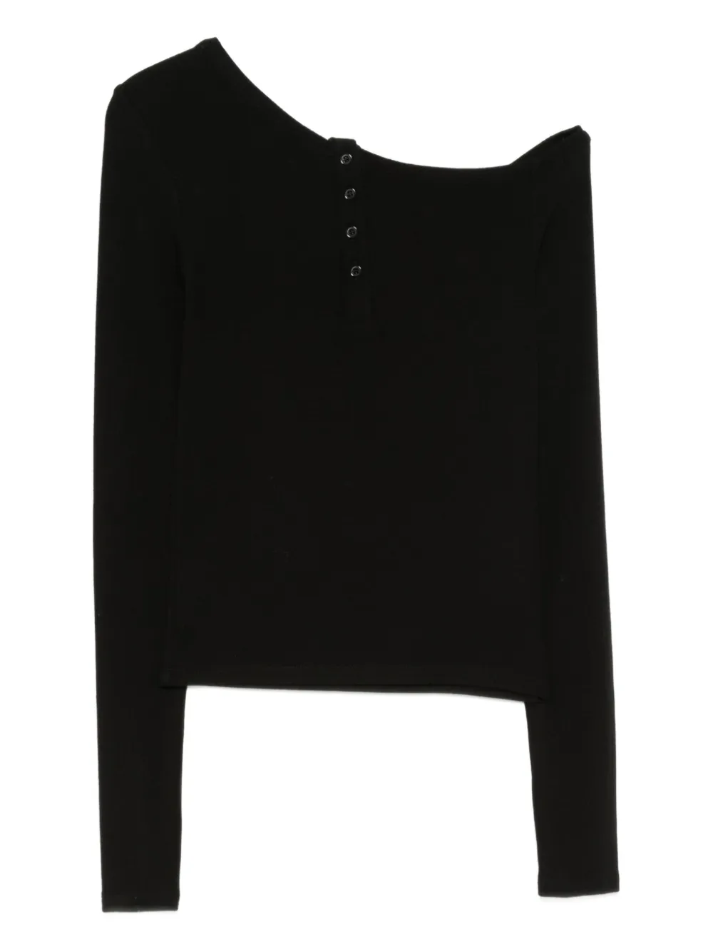 Eleh one-shoulder button top | Black | Image 1