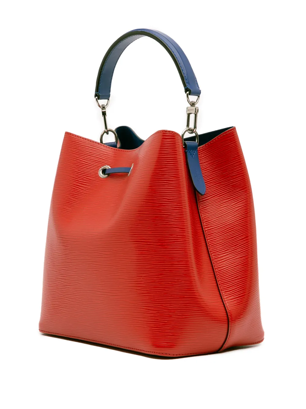 Pre-owned Louis Vuitton 2018 Epi Neonoe Mm Bucket Bag In Blue