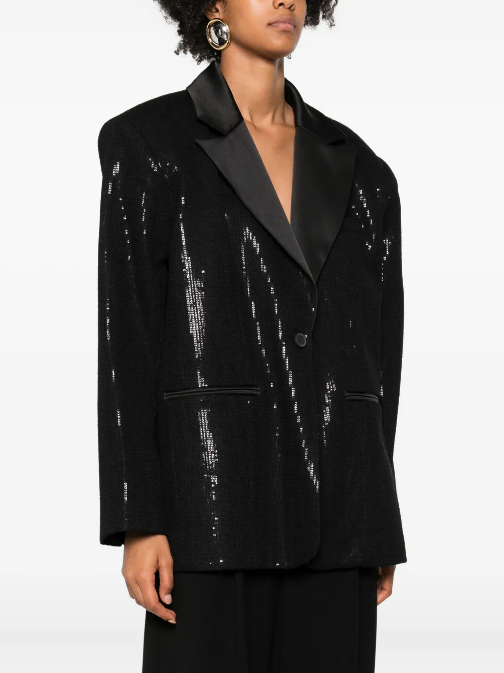 Eleh Sequin-embellished Jacket In Black