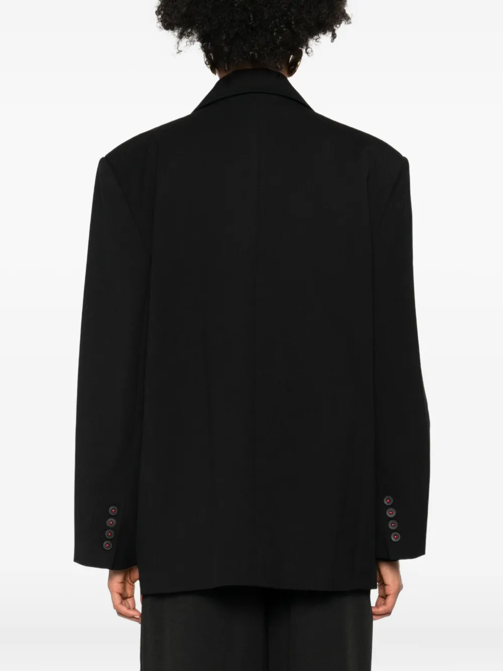 Eleh Single-breasted Cotton Jacket In Black