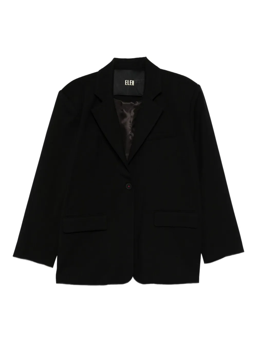 Eleh single-breasted cotton jacket | Black | Image 1