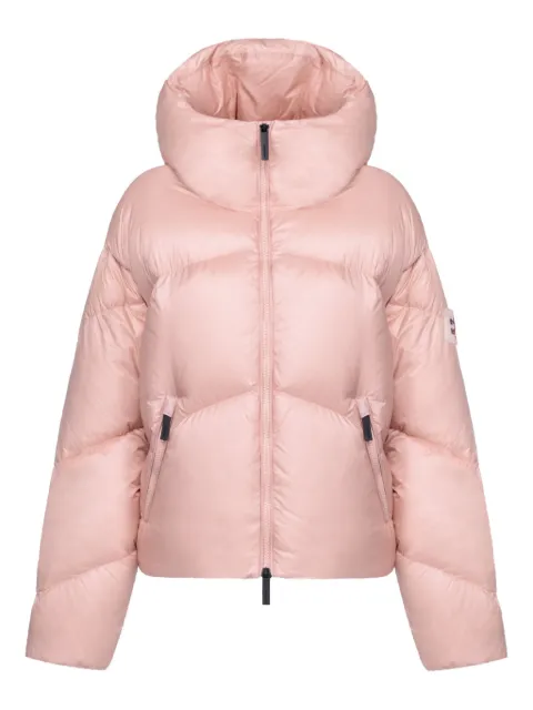 AFTER LABEL zip-fastening hooded puffer jacket