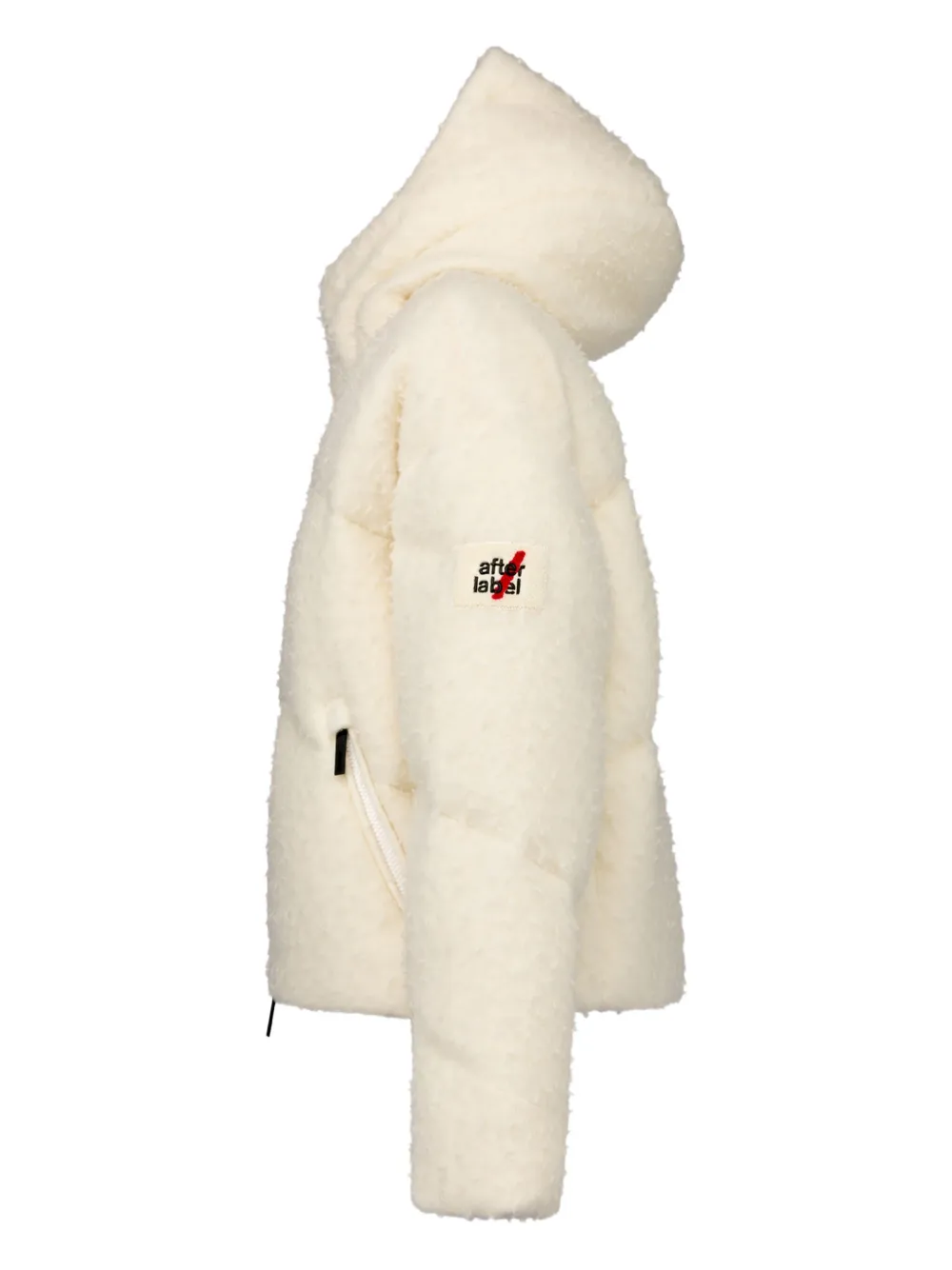 After Label Hooded Woll Quilted Jacket In Multi