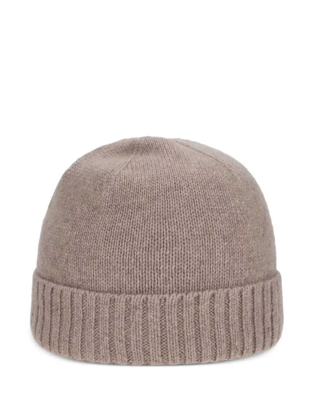 Borsalino Geribbelde muts met logo-label Beige