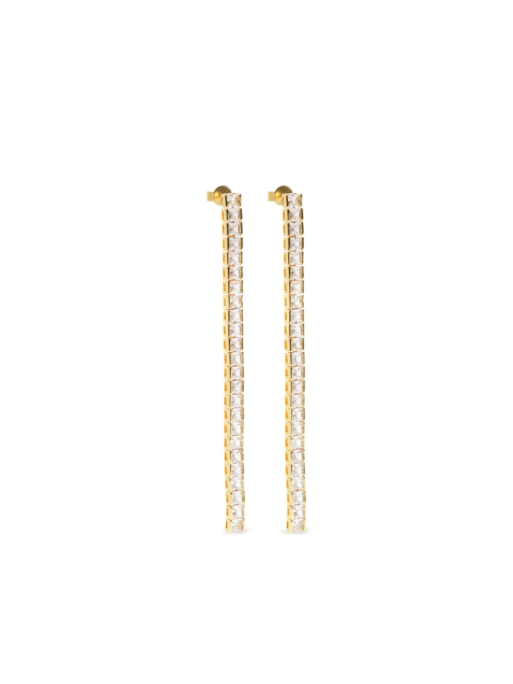 Izabel Display Tennis square-stone earrings | Gold | Image 1