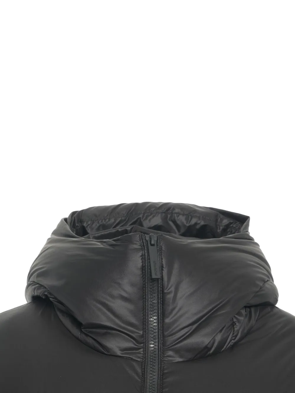 After Label Hooded Puffer Jacket In Black