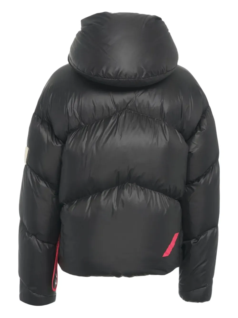 After Label Hooded Puffer Jacket In Black