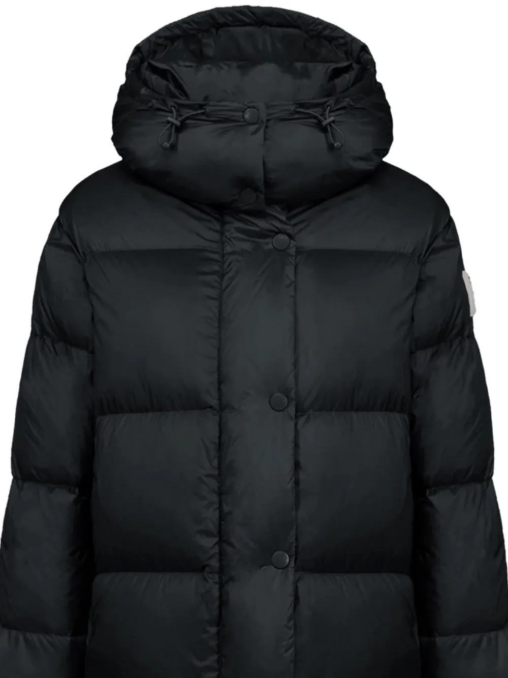 After Label Hooded-neck Quilted Jacket In Black