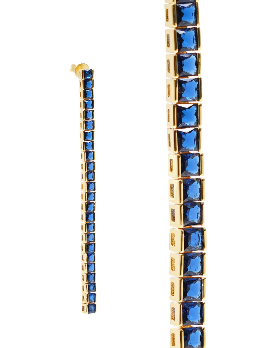 Izabel Display Tenis square earrings - Goud