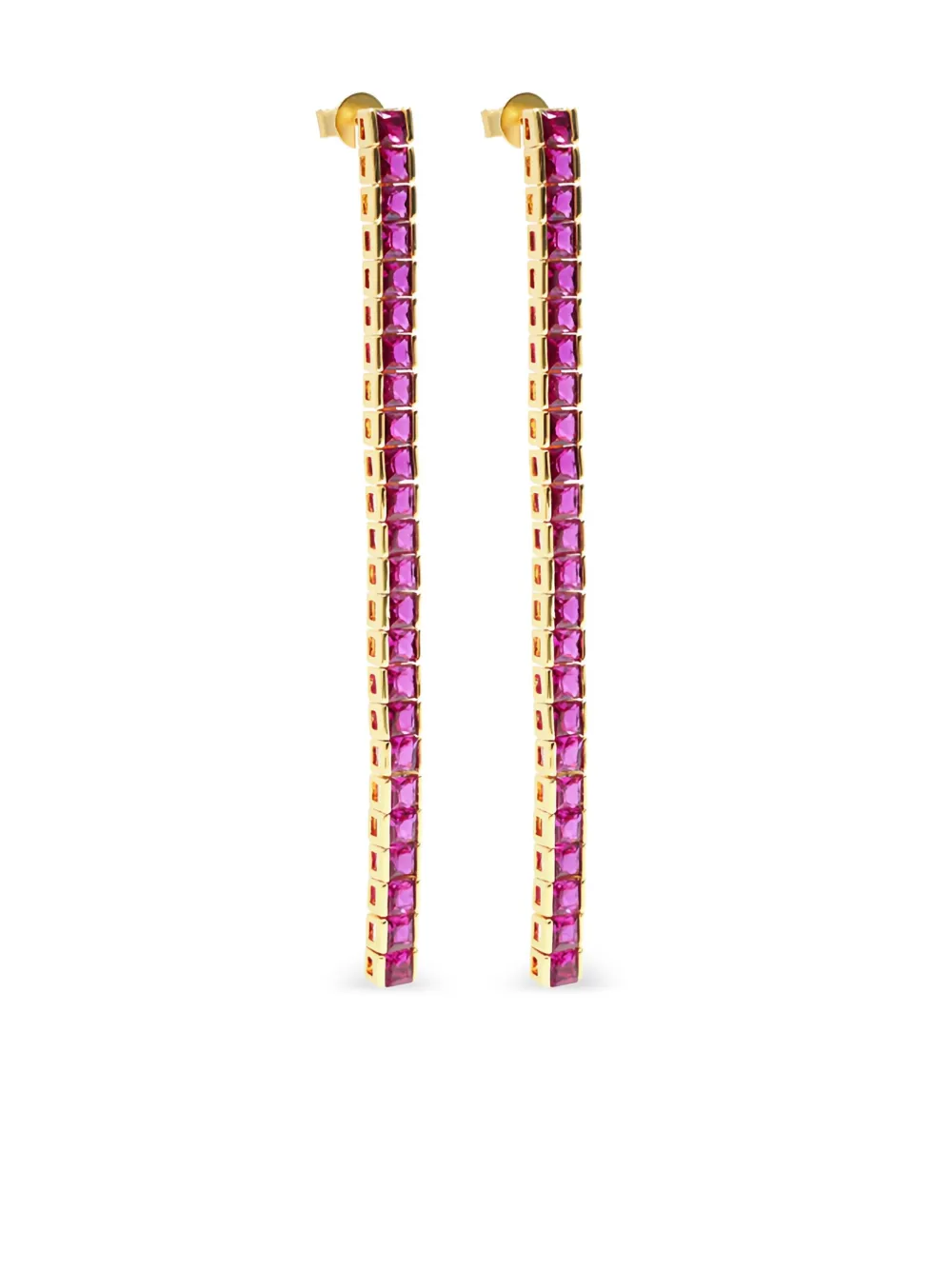 Izabel Display tennis-style earrings | Gold | Image 1