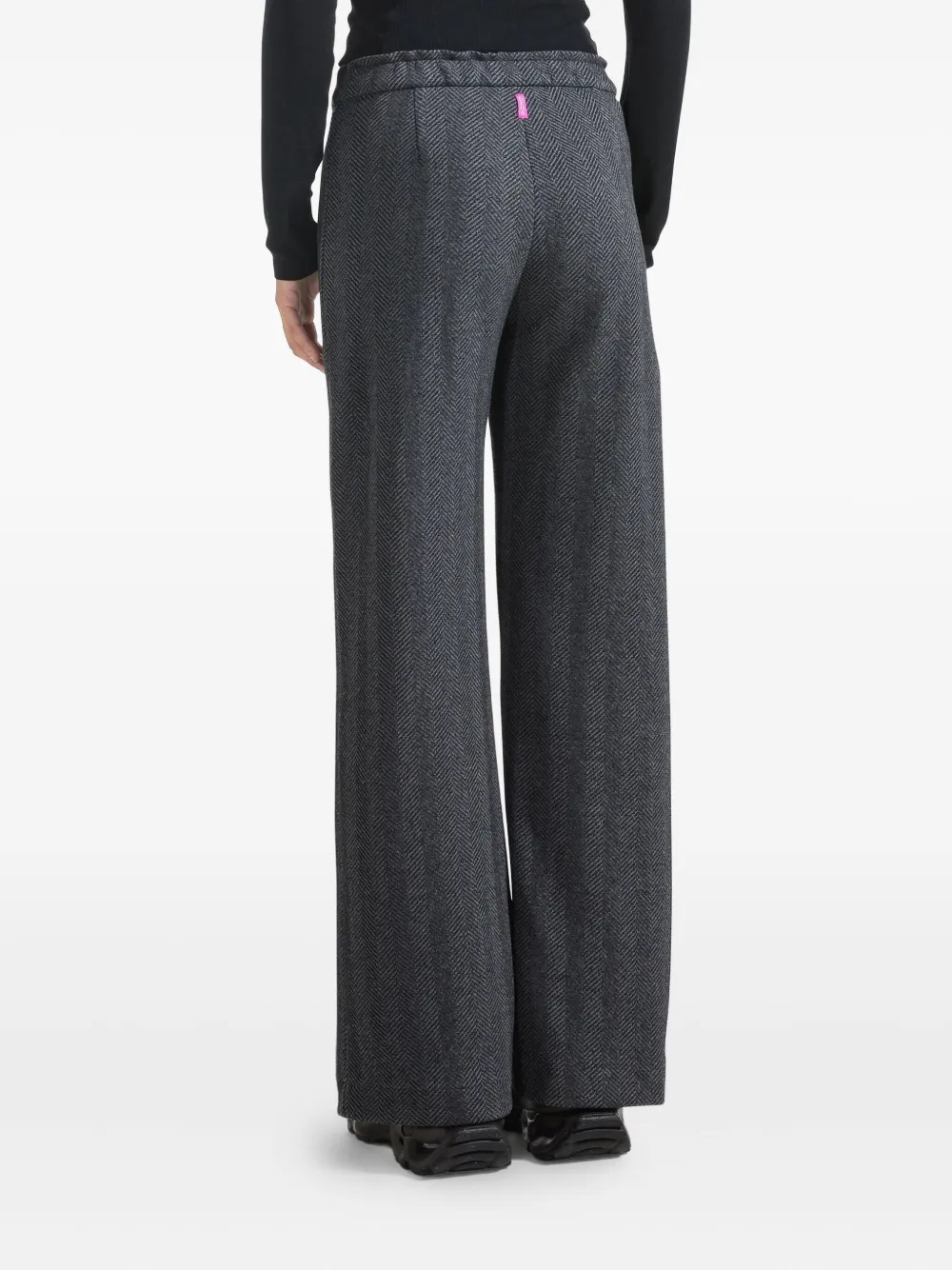 DEHA Palazzo broek met visgraatpatroon Grijs