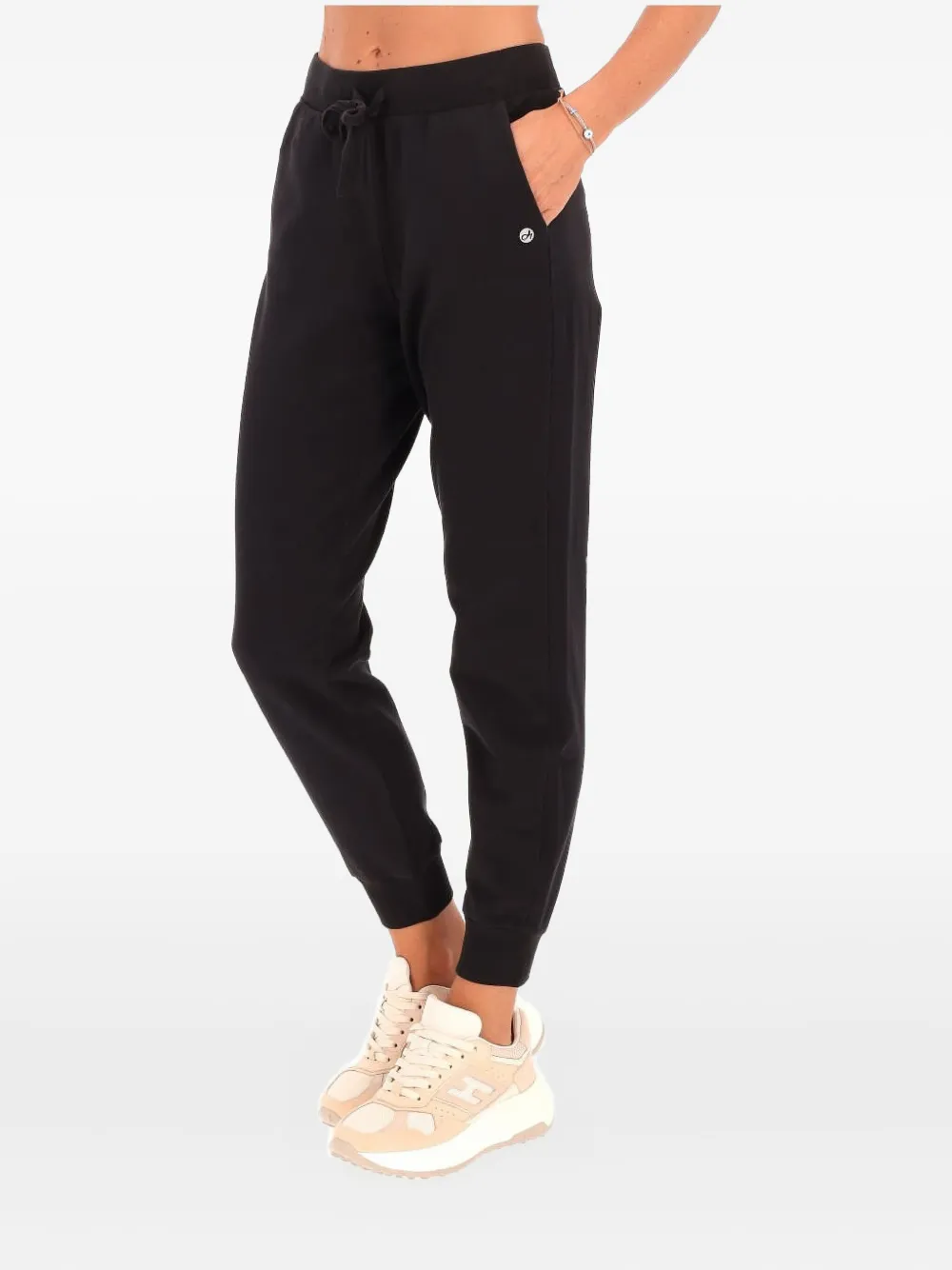 Deha Drawstring-waist Track Pants In Black
