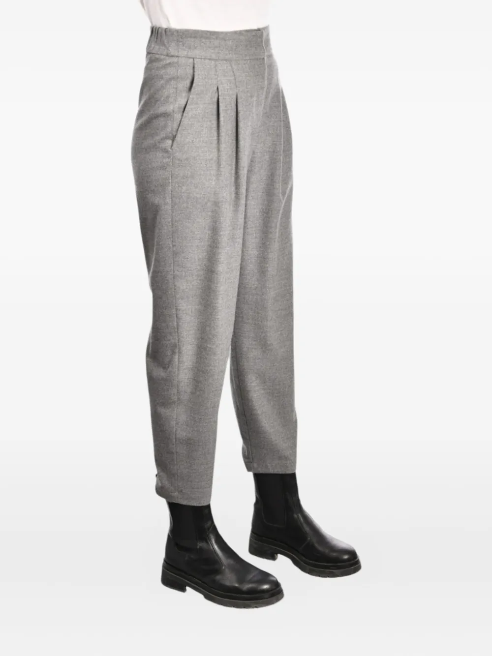 Gran Sasso Pleated Trousers In Gray