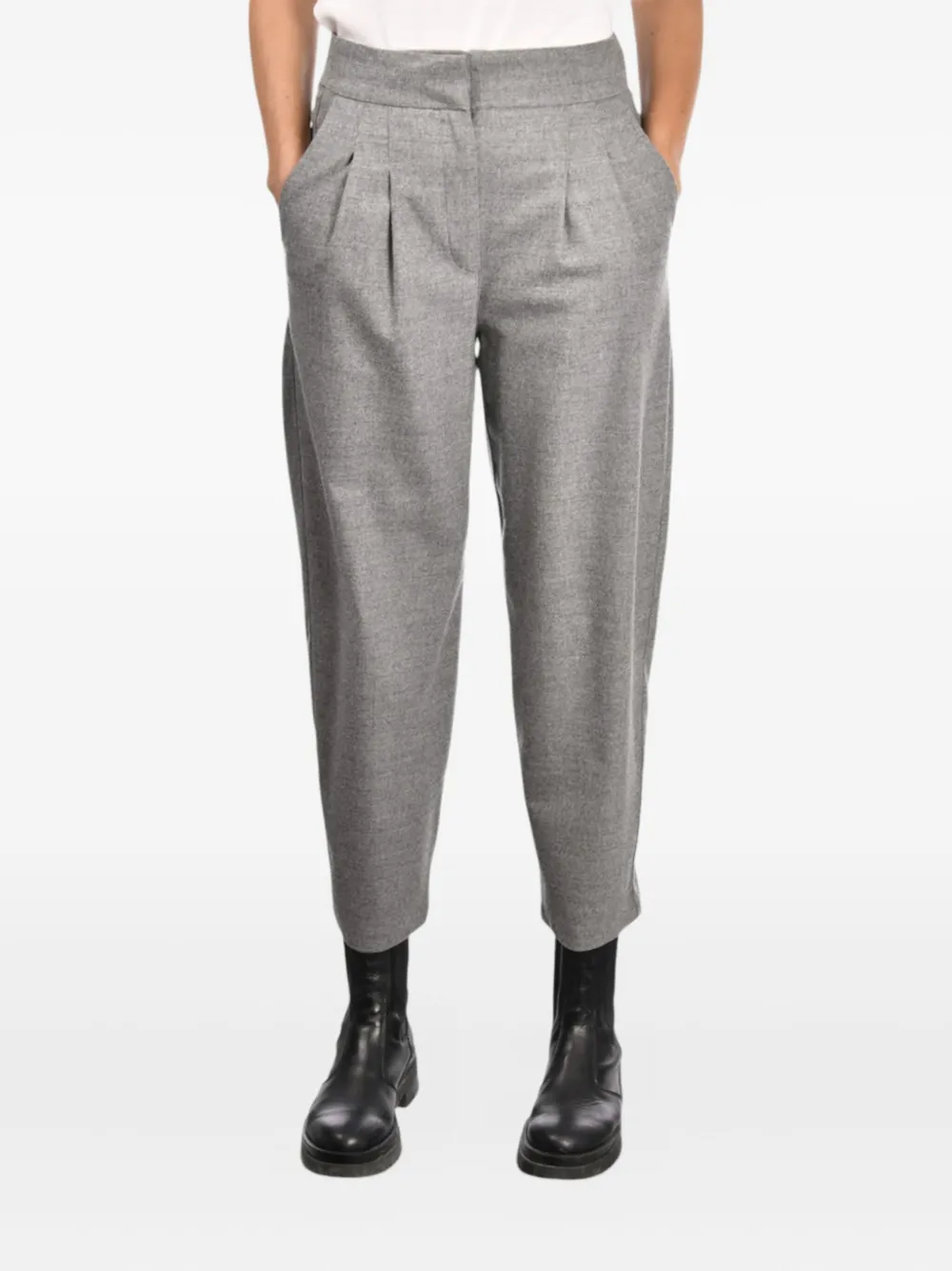 Gran Sasso Pleated Trousers In Gray