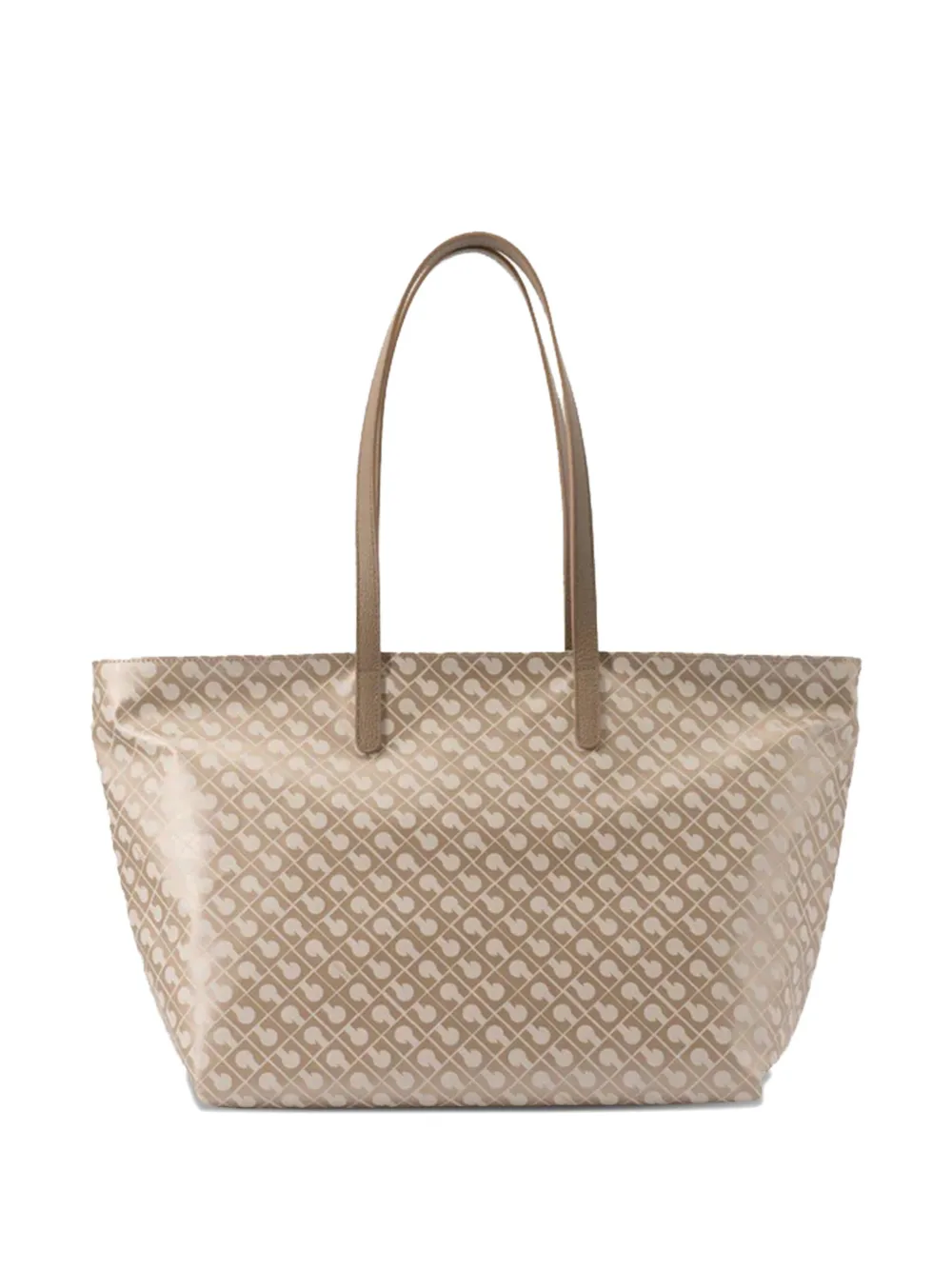 Gherardini Large Monogram-pattern Tote Bag In Neutral
