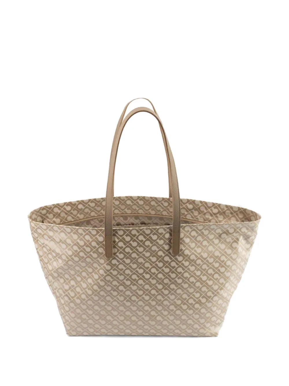 Gherardini Large Monogram-pattern Tote Bag In Neutral