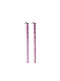 Izabel Display Tennis square-stone earrings - Silver