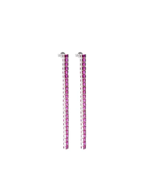 Izabel Display Tennis square-stone earrings